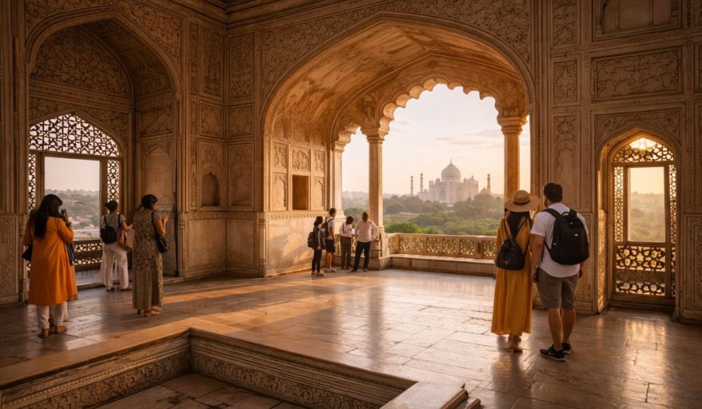 Agra Fort Mughal architecture view